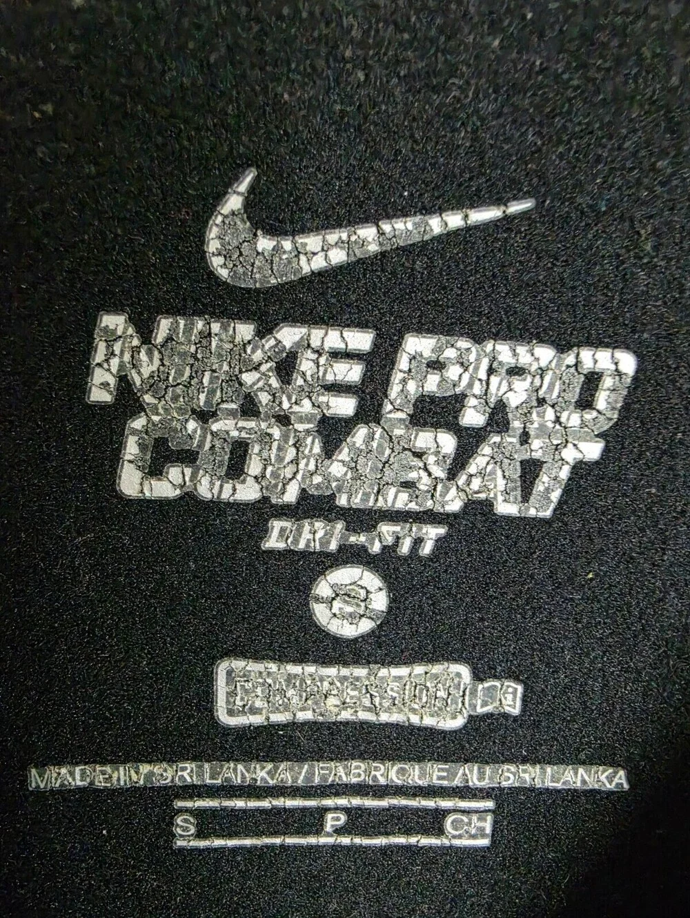 Nike Pro Combat Dri-FIT Black Long Sleeve Small Shirt
